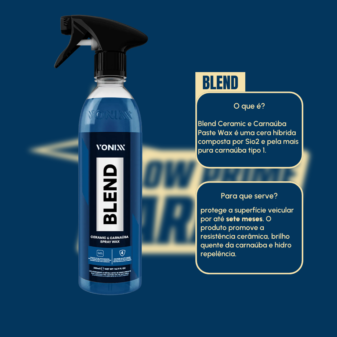 Vonixx Blend Spray 500ml cera automotiva – Glow Prime Garage